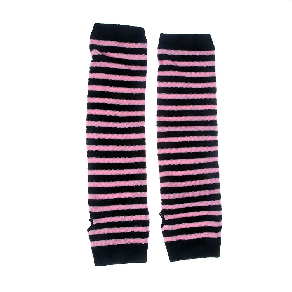 Women's Striped High Fingerless Gloves