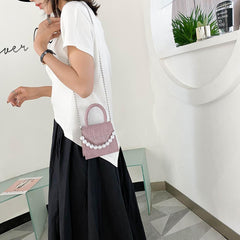 Women's Pearl Strap Mini Shoulder Bag
