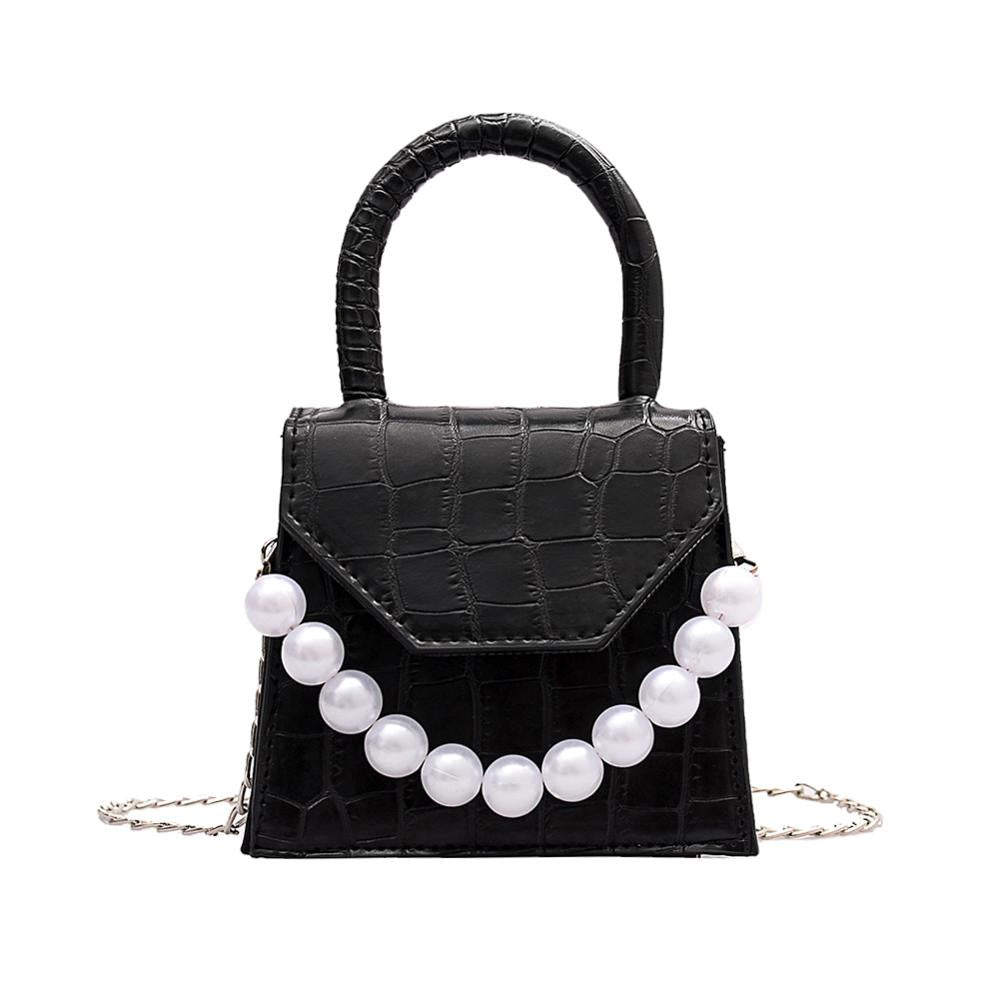 Women's Pearl Strap Mini Shoulder Bag