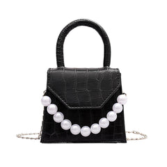 Women's Pearl Strap Mini Shoulder Bag