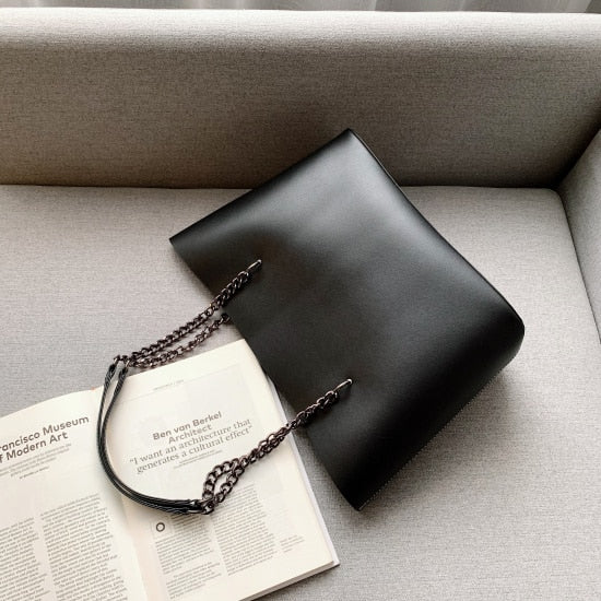 Huge PU Leather Shoulder Bag for Women