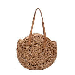 Round Straw Bag for Women