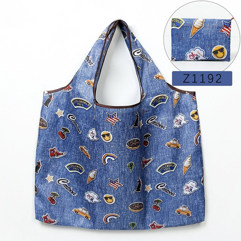 Reusable Colorful Patterned Shopping Bag