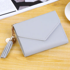Women's Short Wallet with Tassel Pendant