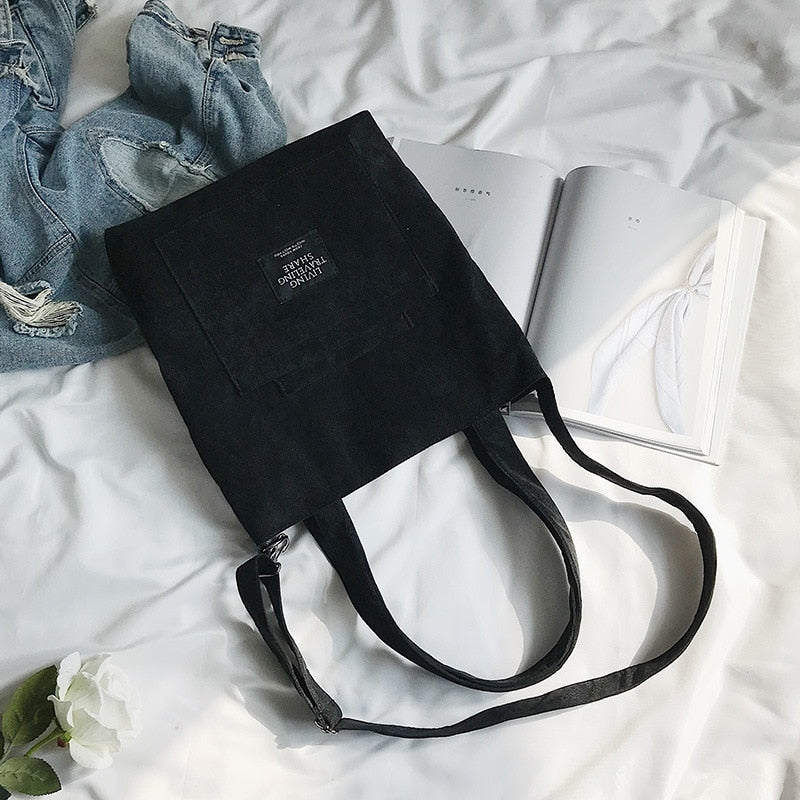 Women's Corduroy Tote Bag