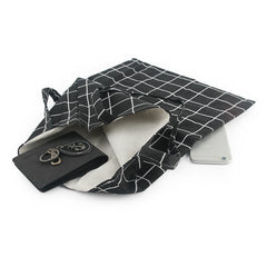 Geometric Pattern Canvas Tote Bag