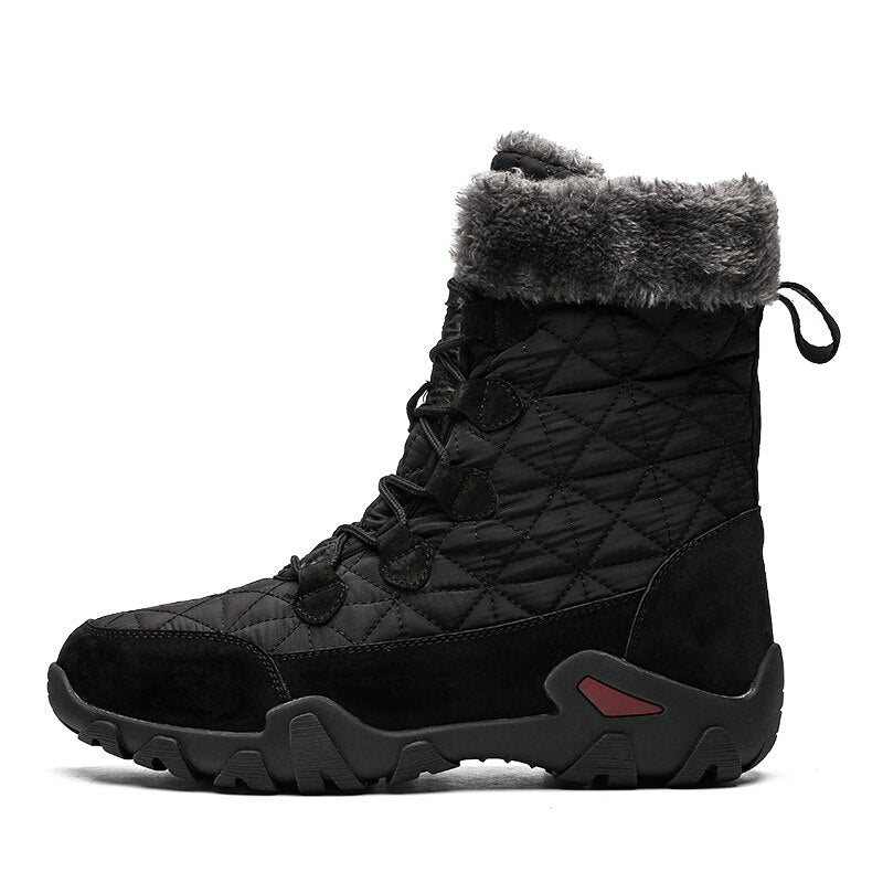 Men's Quilted Plush Winter Boots