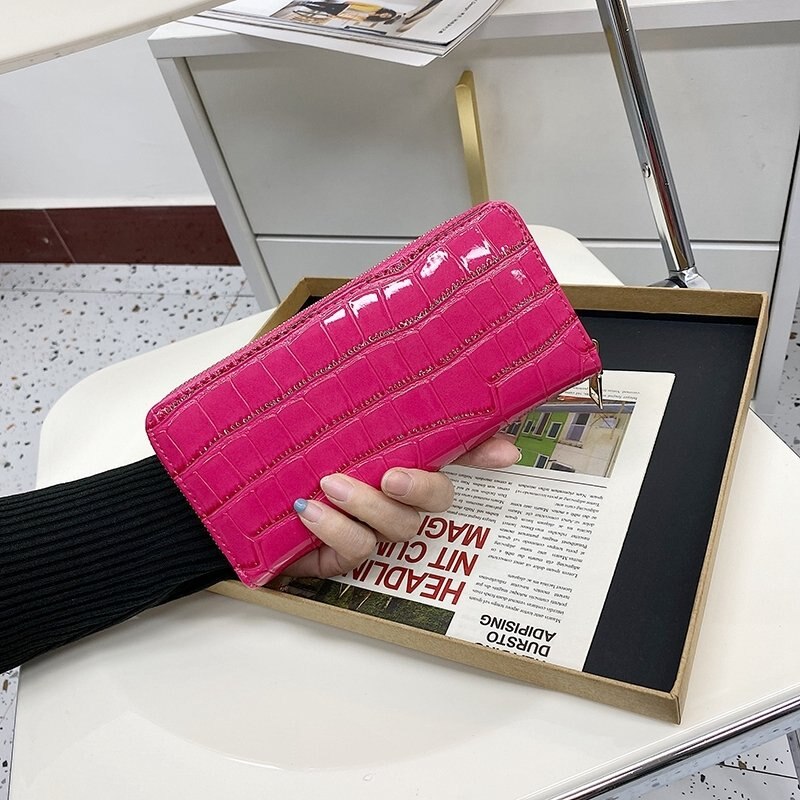 Women's PU Leather Long Wallet