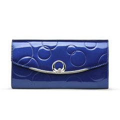 Women's Circle Embossed Leather Wallet