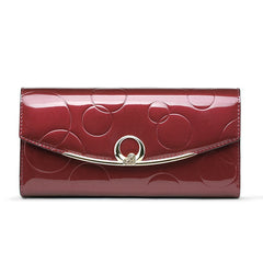 Women's Circle Embossed Leather Wallet