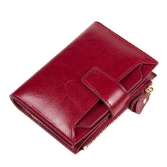 Women's Oil Wax Leather Wallet
