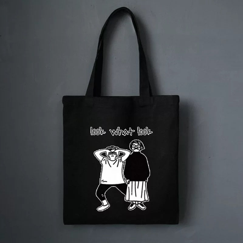 Printed Canvas Tote Bag