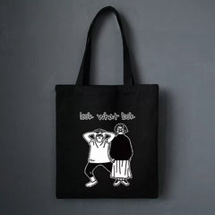 Printed Canvas Tote Bag