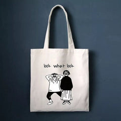 Printed Canvas Tote Bag