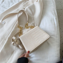 Women's Crocodile Leather Embossed Bag