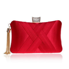 Women's Metal Tassel Clutch Bag