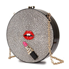 Women's Glossy Design Round Shaped Clutch