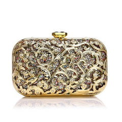 Luxury Style Women's Diamonds Decorated Party Clutch Purse