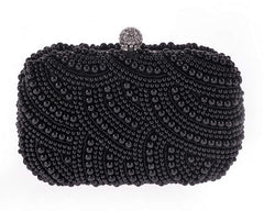 Elegant Pearl Chain Evening Clutch