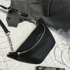 Women's Bucket Shaped Chain Waist Bag