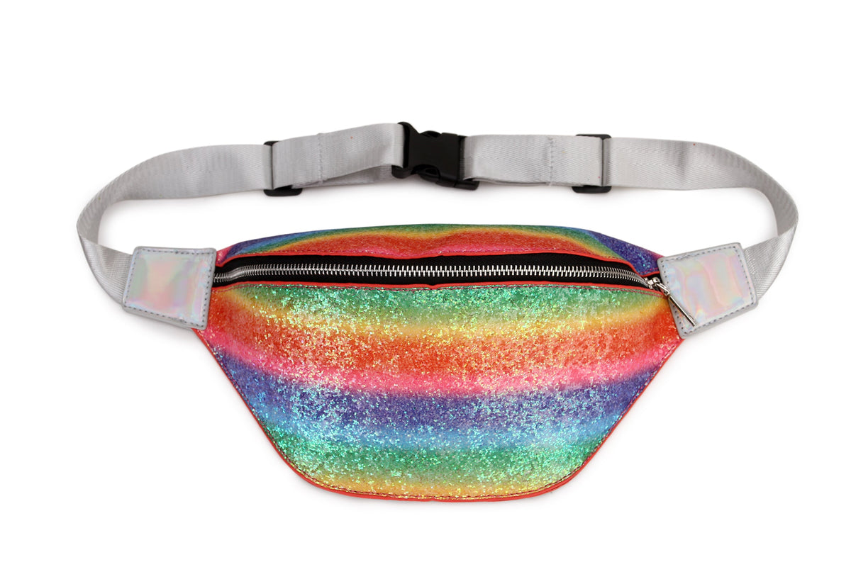 Women's Glitter Rainbow Waist Pack