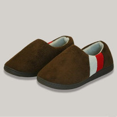 Men's Striped Plush Slippers