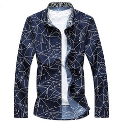 Geometric Printed Party Men's Shirt