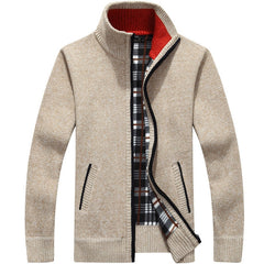 Men's Basic Zipper Cardigan