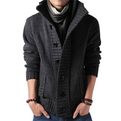 Men's Knitted V-Neck Thick Sweater