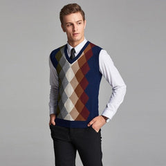 Men's Diamond Patterned Sweater Vest