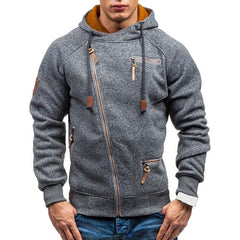 Men's Solid Hoodie with Zipper