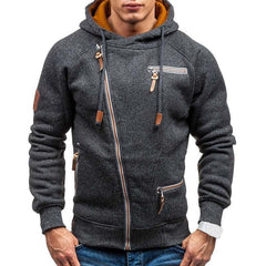 Men's Solid Hoodie with Zipper