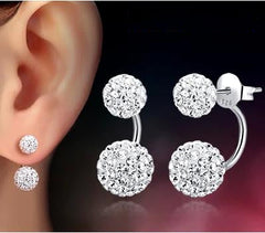 Fashion Silver Plated Earrings with Cubic Zirconia