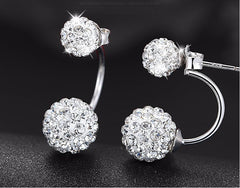 Fashion Silver Plated Earrings with Cubic Zirconia