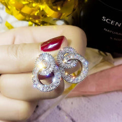 Women's Union 925 Sterling Silver Stud Earrings