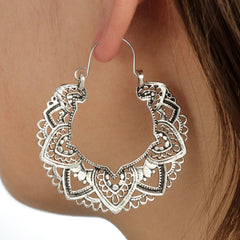 Women's Vintage Antique Silver Drop Earrings