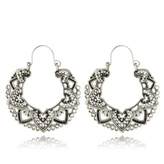 Women's Vintage Antique Silver Drop Earrings
