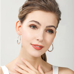 Women's 925 Sterling Silver Smooth Circle Earrings