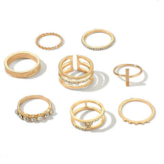 Geometric Patterned Rings Set