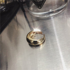 Minimalistic Glossy Wide Open Ring