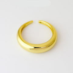 Minimalistic Glossy Wide Open Ring