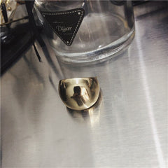 Minimalistic Glossy Wide Open Ring