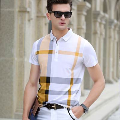 Men's Plaid Polo