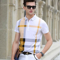 Men's Plaid Polo