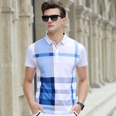 Men's Plaid Polo