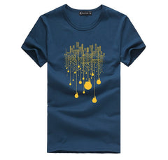 Men's Abstract Printed Cotton T-Shirt