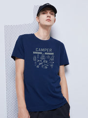 Men's Abstract Printed Cotton T-Shirt