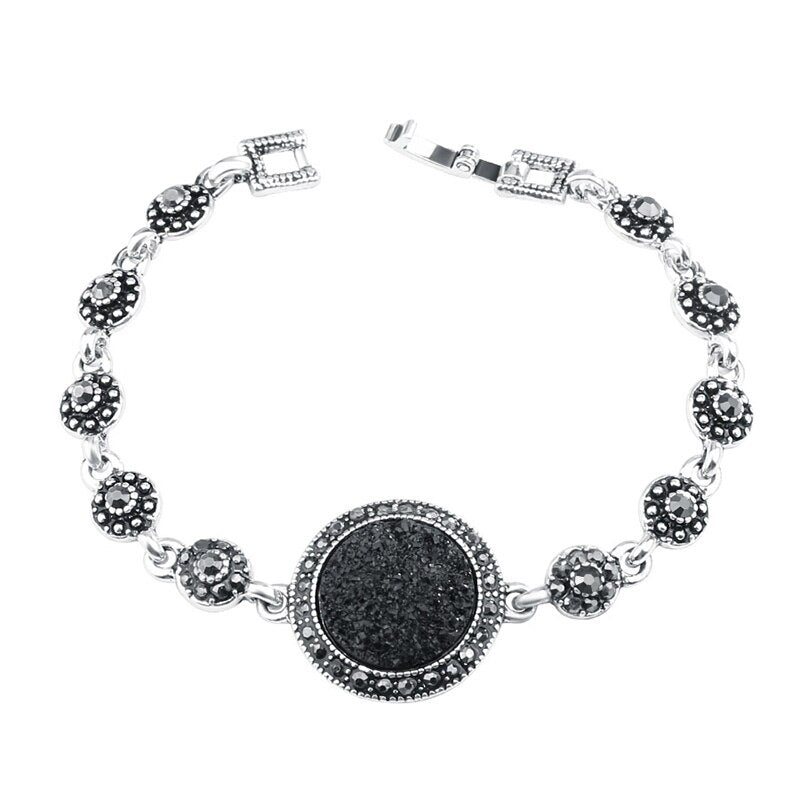 Luxury Vintage Silver Plated Women's Jewelry Set