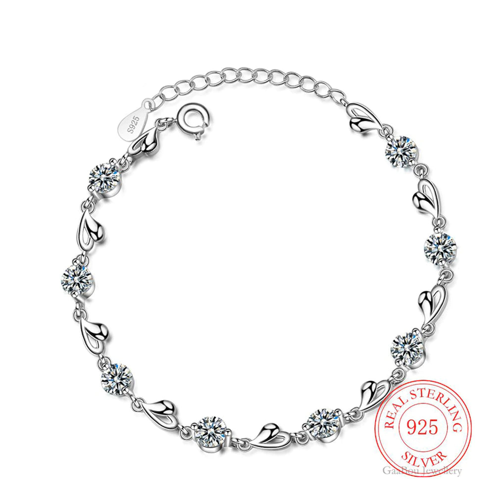 925 Sterling Silver Zircon Bracelet for Women