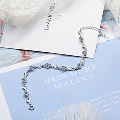 925 Sterling Silver Zircon Bracelet for Women